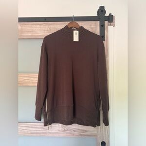 Z Supply Sable Rib Sweatshirt in Chocolate Cherry